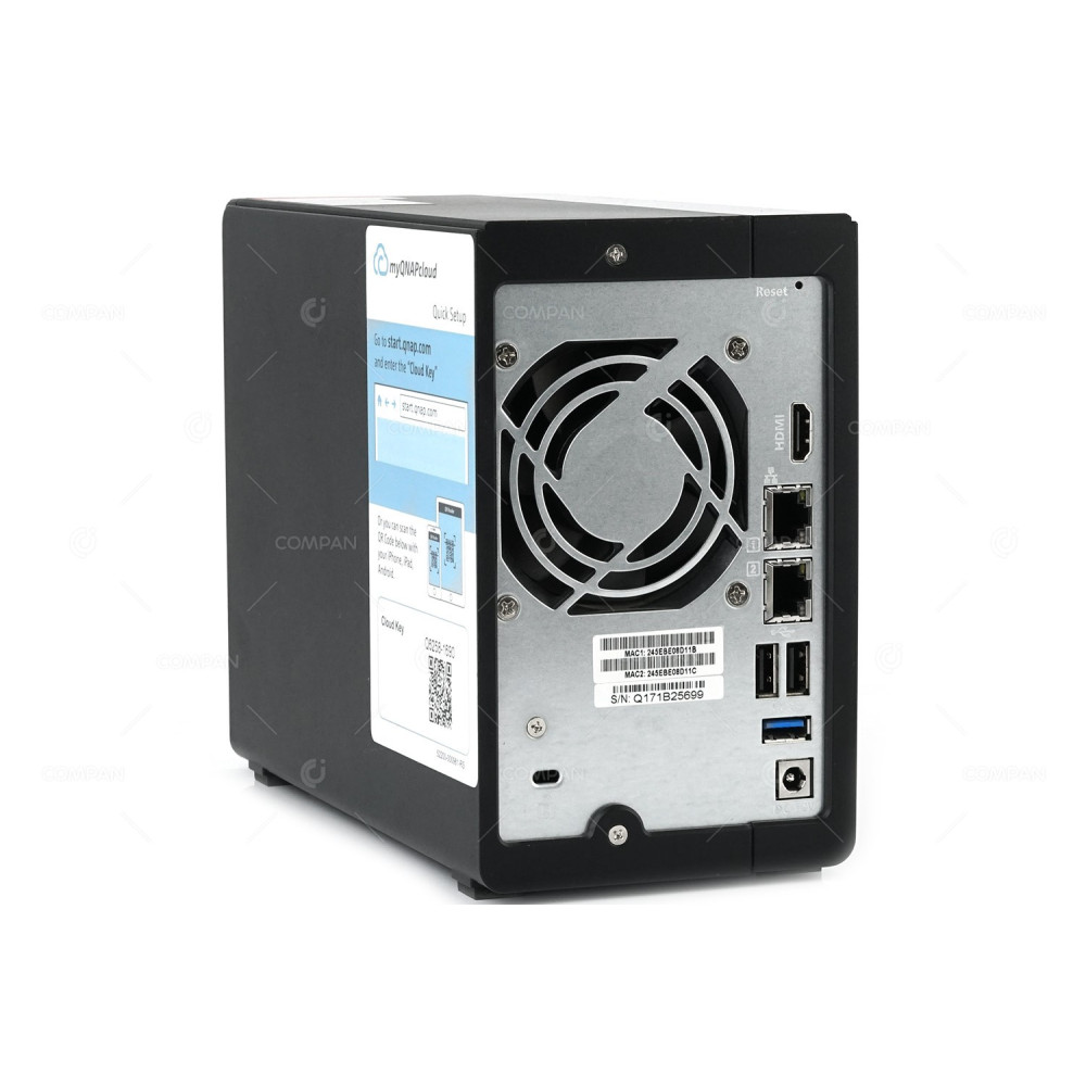 QNAP TS-251+ 2-BAY 3.5LFF 4TB (2X 2TB SATA) NAS SERVER